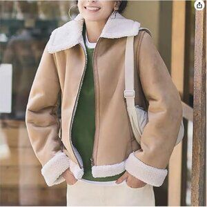 Dex Faux Suede Sherpa-Lined Coat